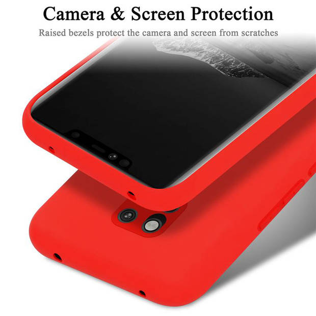 Cadorabo Hoesje geschikt voor Huawei MATE 20 PRO Case in LIQUID ROOD - Beschermhoes TPU silicone Cover