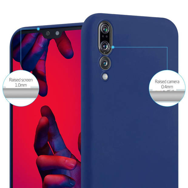 Cadorabo Hoesje geschikt voor Huawei P20 PRO / P20 PLUS in CANDY DONKER BLAUW - Beschermhoes TPU silicone Case Cover