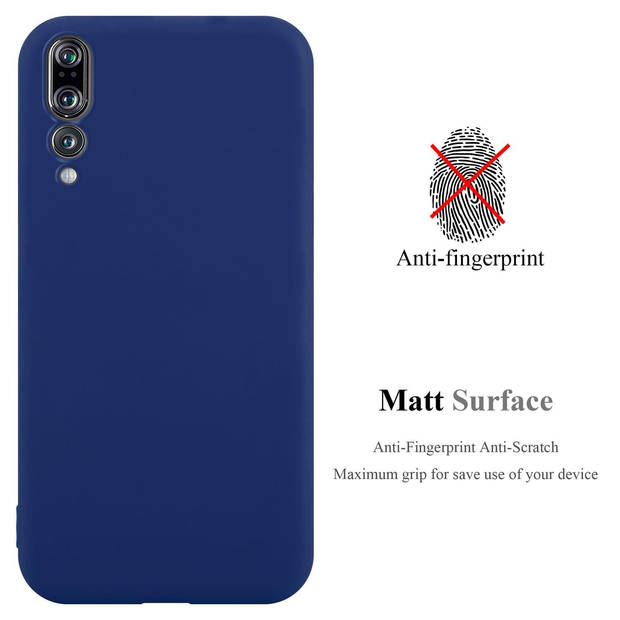 Cadorabo Hoesje geschikt voor Huawei P20 PRO / P20 PLUS in CANDY DONKER BLAUW - Beschermhoes TPU silicone Case Cover