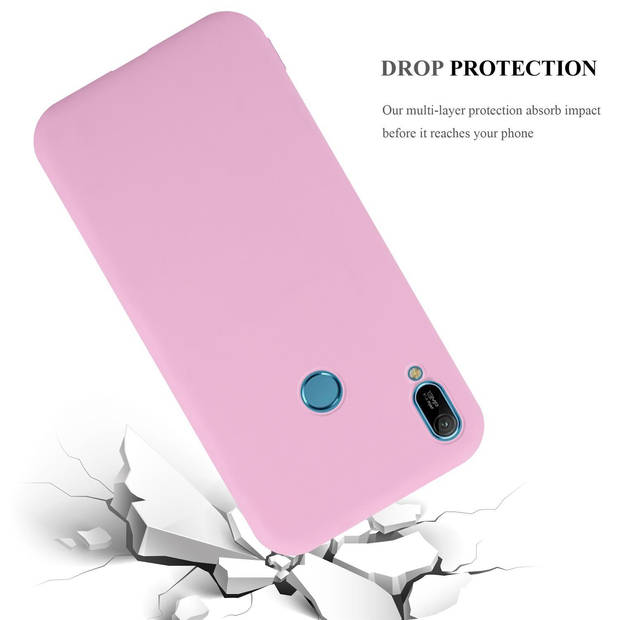 Cadorabo Hoesje geschikt voor Huawei Y6 2019 in CANDY ROZE - Beschermhoes TPU silicone Case Cover