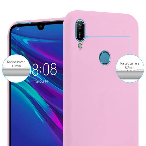 Cadorabo Hoesje geschikt voor Huawei Y6 2019 in CANDY ROZE - Beschermhoes TPU silicone Case Cover