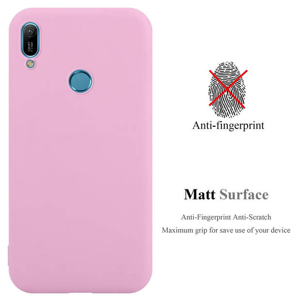 Cadorabo Hoesje geschikt voor Huawei Y6 2019 in CANDY ROZE - Beschermhoes TPU silicone Case Cover