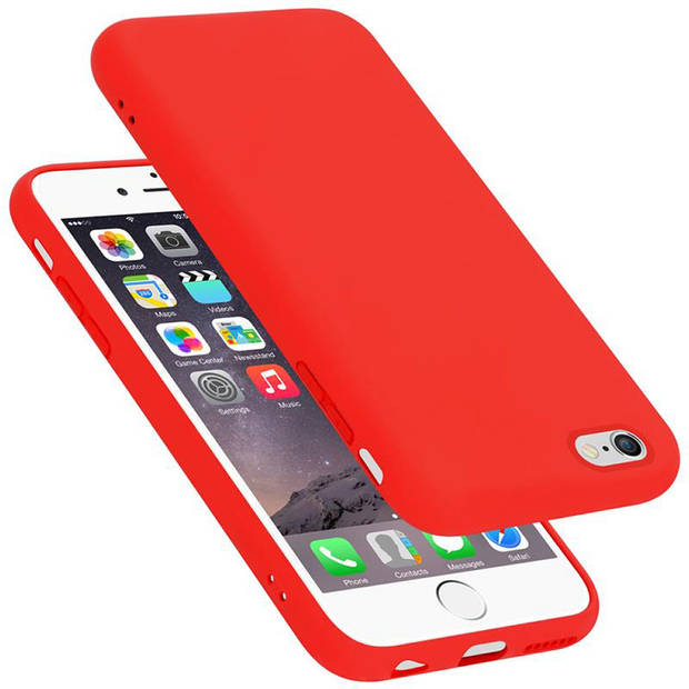 Cadorabo Hoesje geschikt voor Apple iPhone 6 / 6S Case in LIQUID ROOD - Beschermhoes TPU silicone Cover