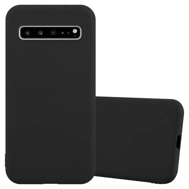 Cadorabo Hoesje geschikt voor Samsung Galaxy S10 5G in CANDY ZWART - Beschermhoes TPU silicone Case Cover