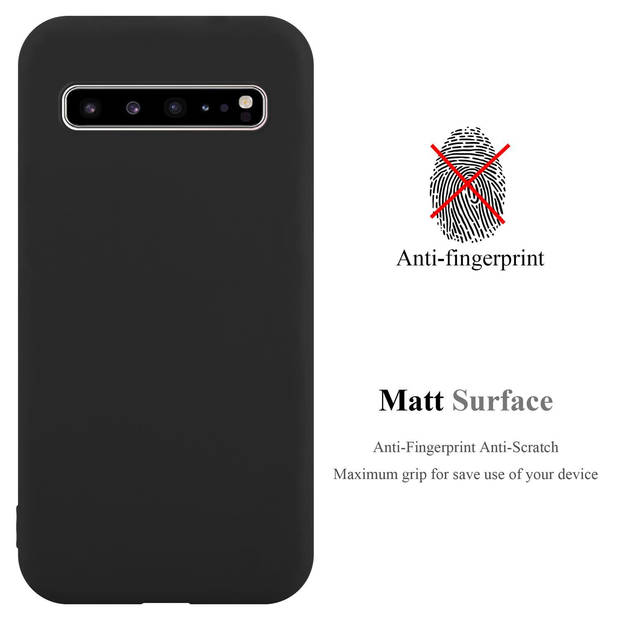 Cadorabo Hoesje geschikt voor Samsung Galaxy S10 5G in CANDY ZWART - Beschermhoes TPU silicone Case Cover