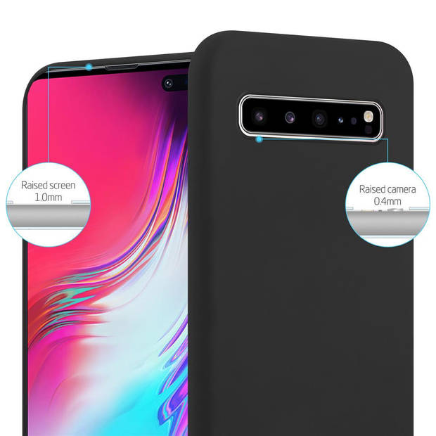 Cadorabo Hoesje geschikt voor Samsung Galaxy S10 5G in CANDY ZWART - Beschermhoes TPU silicone Case Cover