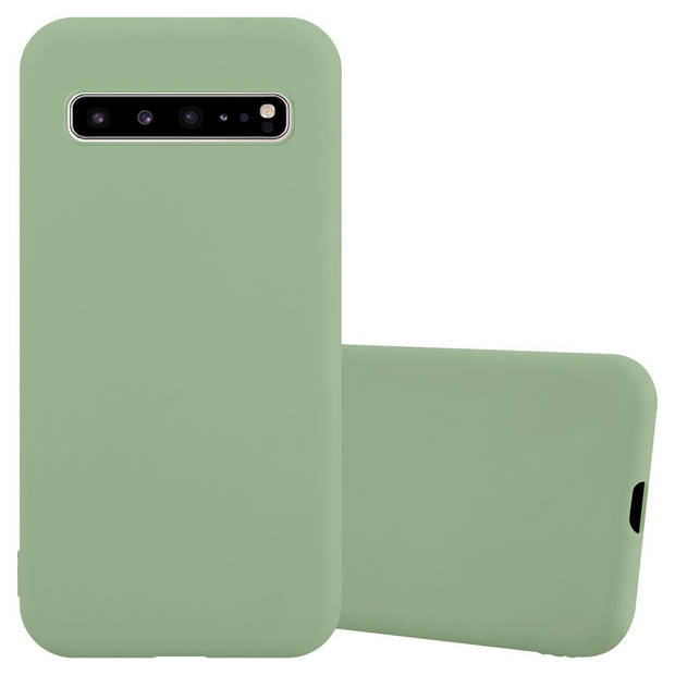 Cadorabo Hoesje geschikt voor Samsung Galaxy S10 5G in CANDY PASTEL GROEN - Beschermhoes TPU silicone Case Cover