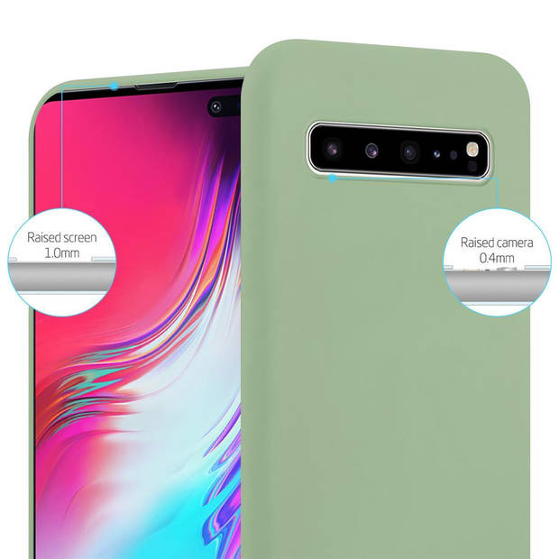 Cadorabo Hoesje geschikt voor Samsung Galaxy S10 5G in CANDY PASTEL GROEN - Beschermhoes TPU silicone Case Cover