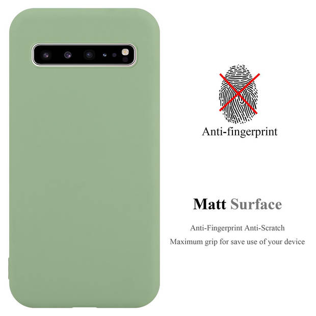 Cadorabo Hoesje geschikt voor Samsung Galaxy S10 5G in CANDY PASTEL GROEN - Beschermhoes TPU silicone Case Cover