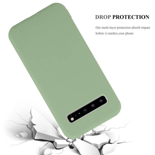 Cadorabo Hoesje geschikt voor Samsung Galaxy S10 5G in CANDY PASTEL GROEN - Beschermhoes TPU silicone Case Cover