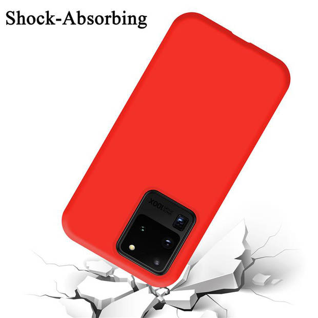 Cadorabo Hoesje geschikt voor Samsung Galaxy S20 ULTRA Case in LIQUID ROOD - Beschermhoes TPU silicone Cover