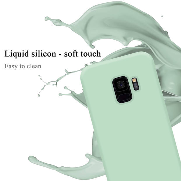 Cadorabo Hoesje geschikt voor Samsung Galaxy S9 Case in LIQUID LICHT GROEN - Beschermhoes TPU silicone Cover