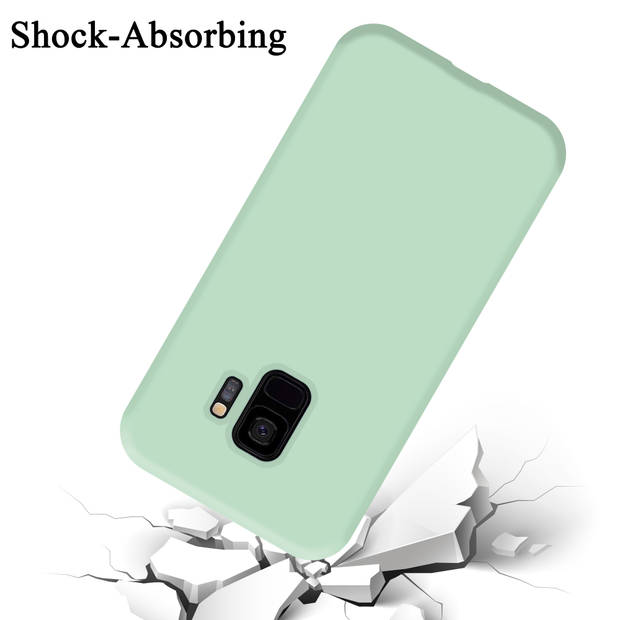 Cadorabo Hoesje geschikt voor Samsung Galaxy S9 Case in LIQUID LICHT GROEN - Beschermhoes TPU silicone Cover