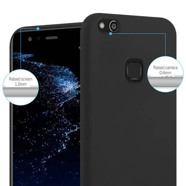 Cadorabo Hoesje geschikt voor Huawei P10 LITE in CANDY ZWART - Beschermhoes TPU silicone Case Cover