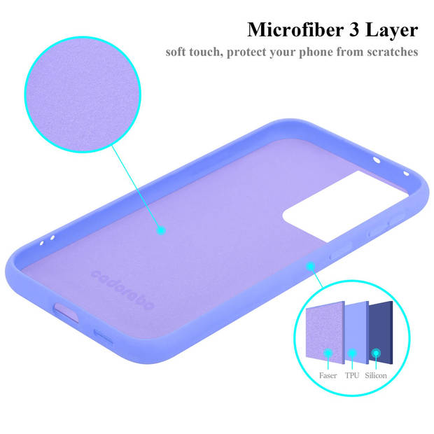 Cadorabo Hoesje geschikt voor Samsung Galaxy S21 ULTRA Case in LIQUID LICHT PAARS - Beschermhoes TPU silicone Cover