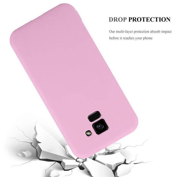 Cadorabo Hoesje geschikt voor Samsung Galaxy A5 2018 in CANDY ROZE - Beschermhoes TPU silicone Case Cover