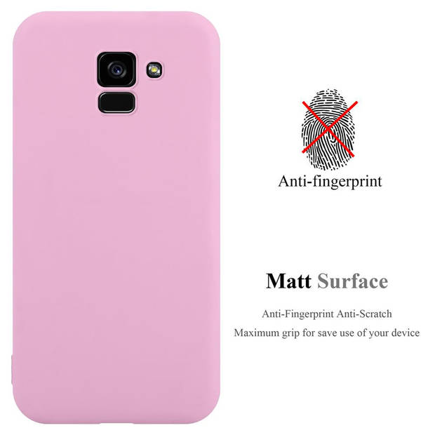Cadorabo Hoesje geschikt voor Samsung Galaxy A5 2018 in CANDY ROZE - Beschermhoes TPU silicone Case Cover