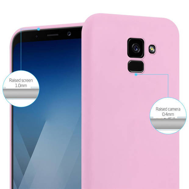 Cadorabo Hoesje geschikt voor Samsung Galaxy A5 2018 in CANDY ROZE - Beschermhoes TPU silicone Case Cover