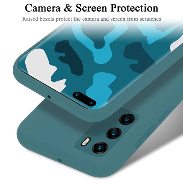 Cadorabo Hoesje geschikt voor Huawei P40 Case in LIQUID GROEN - Beschermhoes TPU silicone Cover