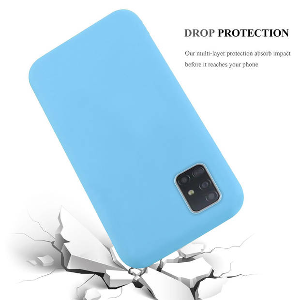 Cadorabo Hoesje geschikt voor Samsung Galaxy A52 (4G / 5G) / A52s in CANDY BLAUW - Beschermhoes TPU silicone Case Cover