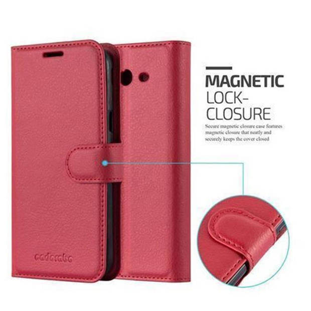 Cadorabo Hoesje geschikt voor Samsung Galaxy J5 2017 US Version in KARMIJN ROOD - Beschermhoes Cover magnetische