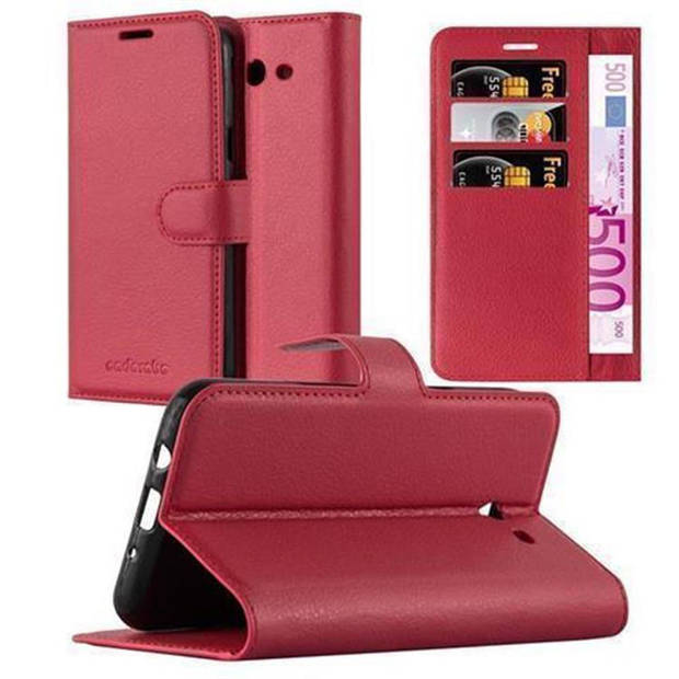 Cadorabo Hoesje geschikt voor Samsung Galaxy J5 2017 US Version in KARMIJN ROOD - Beschermhoes Cover magnetische