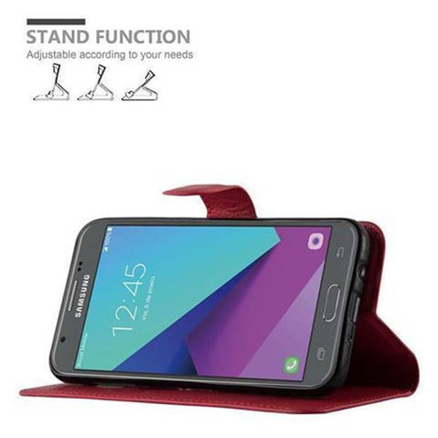 Cadorabo Hoesje geschikt voor Samsung Galaxy J5 2017 US Version in KARMIJN ROOD - Beschermhoes Cover magnetische