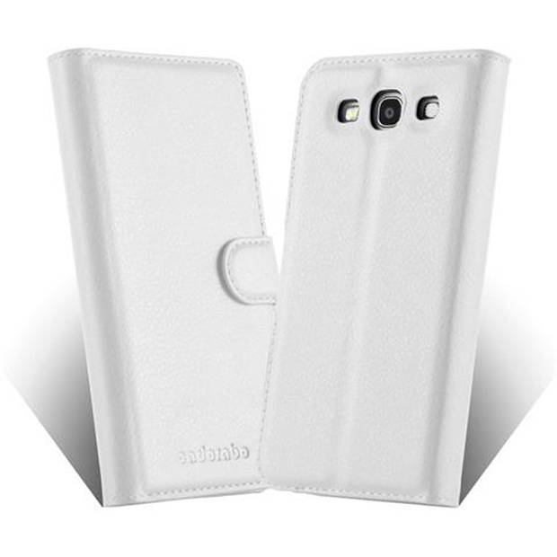Cadorabo Hoesje geschikt voor Samsung Galaxy S3 / S3 NEO in ARCTISCH WIT - Beschermhoes Cover magnetische sluiting Case