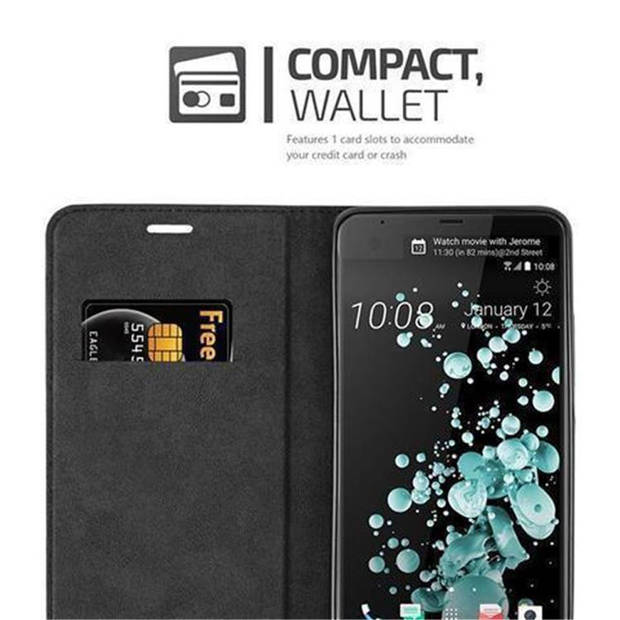 Cadorabo Hoesje geschikt voor HTC U ULTRA in KOFFIE BRUIN - Beschermhoes Case magnetische sluiting Cover