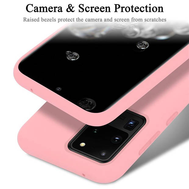 Cadorabo Hoesje geschikt voor Samsung Galaxy S20 ULTRA Case in LIQUID ROZE - Beschermhoes TPU silicone Cover