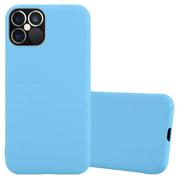 Cadorabo Hoesje geschikt voor Apple iPhone 12 PRO MAX in CANDY BLAUW - Beschermhoes TPU silicone Case Cover