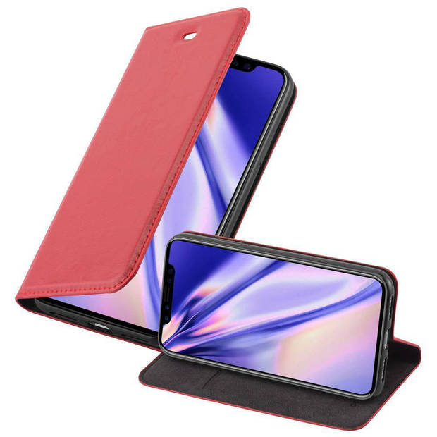 Cadorabo Hoesje geschikt voor Apple iPhone X / XS in APPEL ROOD - Beschermhoes Case magnetische sluiting Cover