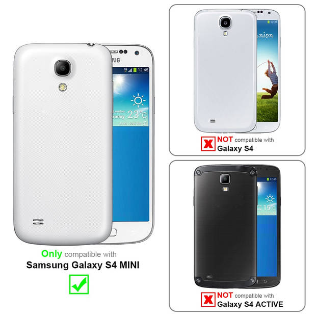 Cadorabo Hoesje geschikt voor Samsung Galaxy S4 MINI in BENZINE TURKOOIS - Beschermhoes Flip Case Cover magnetische