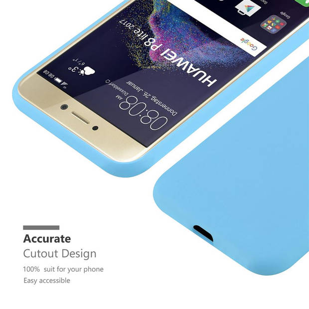 Cadorabo Hoesje geschikt voor Huawei P8 LITE 2017 / P9 LITE 2017 in CANDY BLAUW - Beschermhoes TPU silicone Case Cover