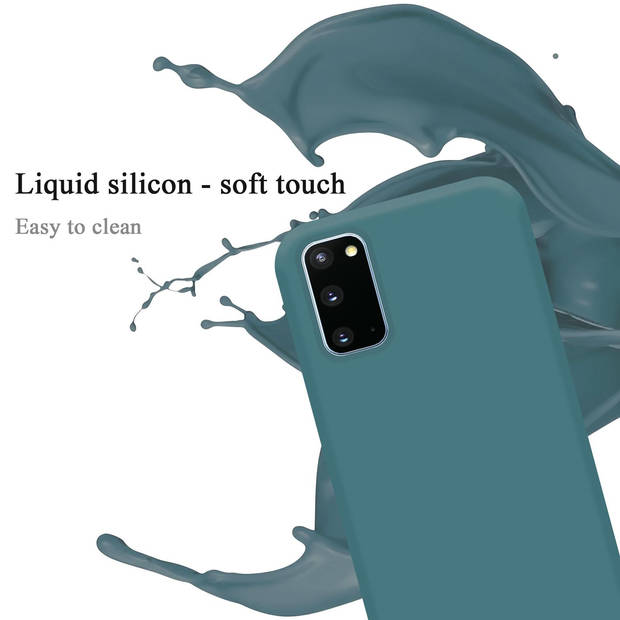 Cadorabo Hoesje geschikt voor Samsung Galaxy S20 Case in LIQUID GROEN - Beschermhoes TPU silicone Cover