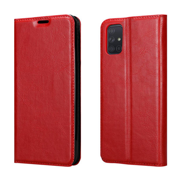 Cadorabo Hoesje geschikt voor Samsung Galaxy A72 4G / 5G in APPEL ROOD - Beschermhoes Case magnetische sluiting Cover