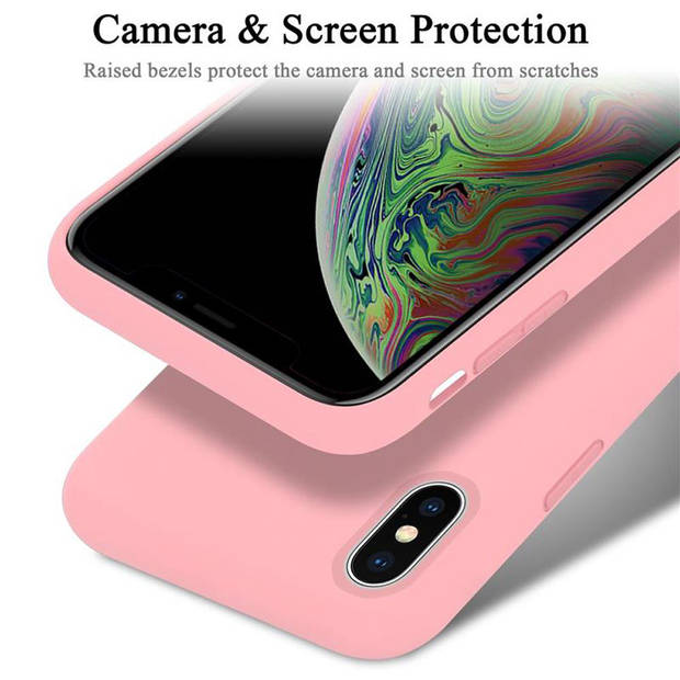 Cadorabo Hoesje geschikt voor Apple iPhone XS MAX Case in LIQUID ROZE - Beschermhoes TPU silicone Cover