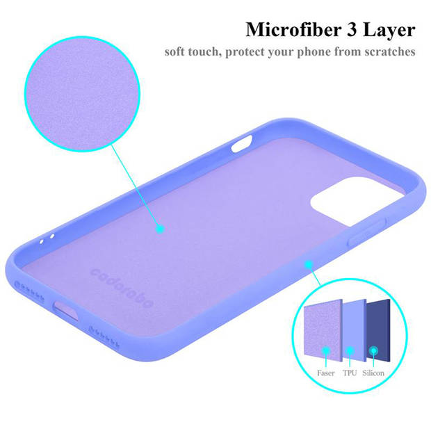 Cadorabo Hoesje geschikt voor Apple iPhone 11 PRO MAX Case in LIQUID LICHT PAARS - Beschermhoes TPU silicone Cover