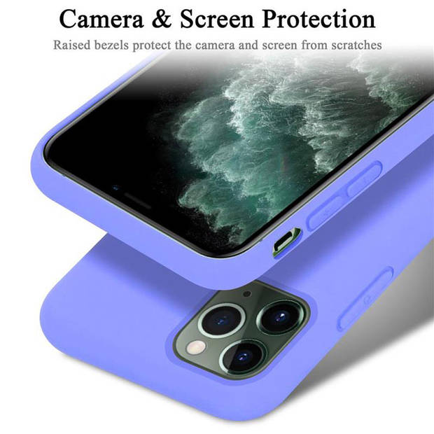 Cadorabo Hoesje geschikt voor Apple iPhone 11 PRO MAX Case in LIQUID LICHT PAARS - Beschermhoes TPU silicone Cover