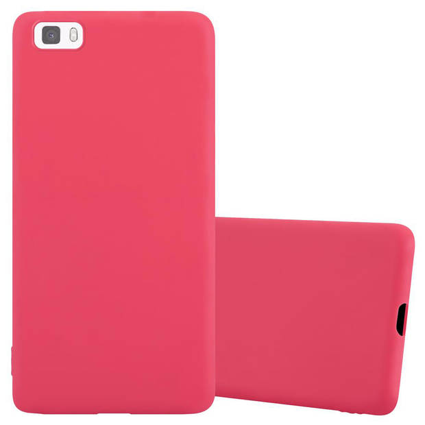 Cadorabo Hoesje geschikt voor Huawei P8 LITE 2015 in CANDY ROOD - Beschermhoes TPU silicone Case Cover