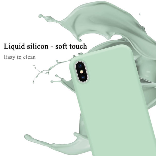 Cadorabo Hoesje geschikt voor Apple iPhone XS MAX Case in LIQUID LICHT GROEN - Beschermhoes TPU silicone Cover