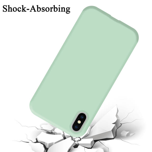 Cadorabo Hoesje geschikt voor Apple iPhone XS MAX Case in LIQUID LICHT GROEN - Beschermhoes TPU silicone Cover