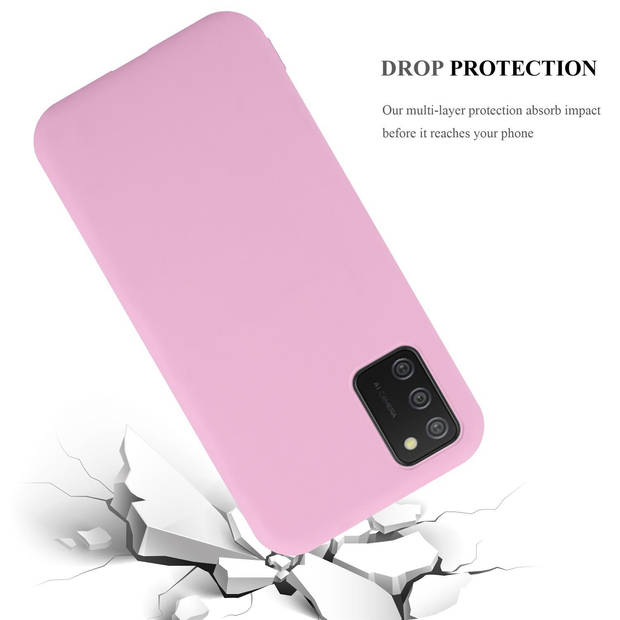 Cadorabo Hoesje geschikt voor Samsung Galaxy A02s in CANDY ROZE - Beschermhoes TPU silicone Case Cover