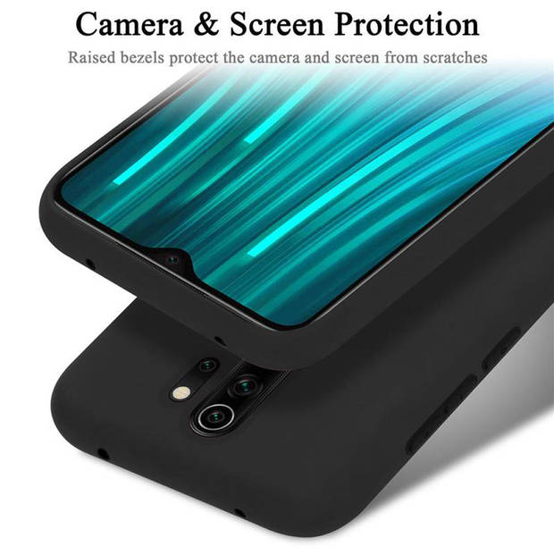 Cadorabo Hoesje geschikt voor Xiaomi RedMi NOTE 8 PRO Case in LIQUID ZWART - Beschermhoes TPU silicone Cover