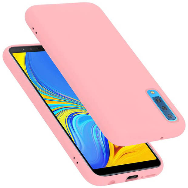 Cadorabo Hoesje geschikt voor Samsung Galaxy A7 2018 Case in LIQUID ROZE - Beschermhoes TPU silicone Cover