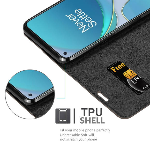 Cadorabo Hoesje geschikt voor OnePlus 8T in KOFFIE BRUIN - Beschermhoes Case magnetische sluiting Cover