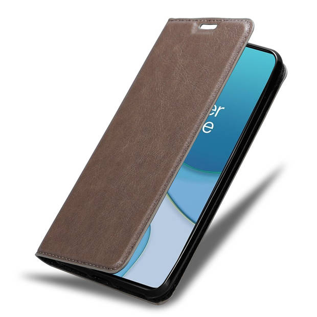 Cadorabo Hoesje geschikt voor OnePlus 8T in KOFFIE BRUIN - Beschermhoes Case magnetische sluiting Cover