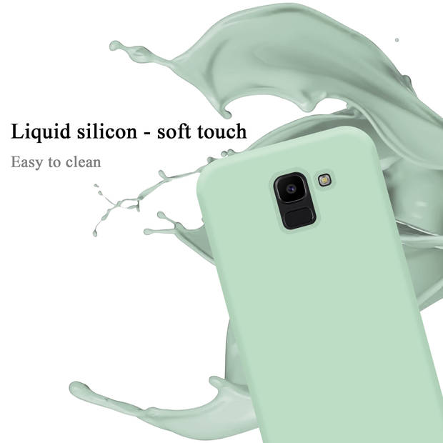 Cadorabo Hoesje geschikt voor Samsung Galaxy J6 2018 Case in LIQUID LICHT GROEN - Beschermhoes TPU silicone Cover