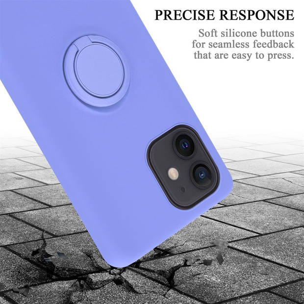 Cadorabo Hoesje geschikt voor Apple iPhone 12 MINI in LIQUID LICHT PAARS - Beschermhoes van TPU silicone Case Cover met