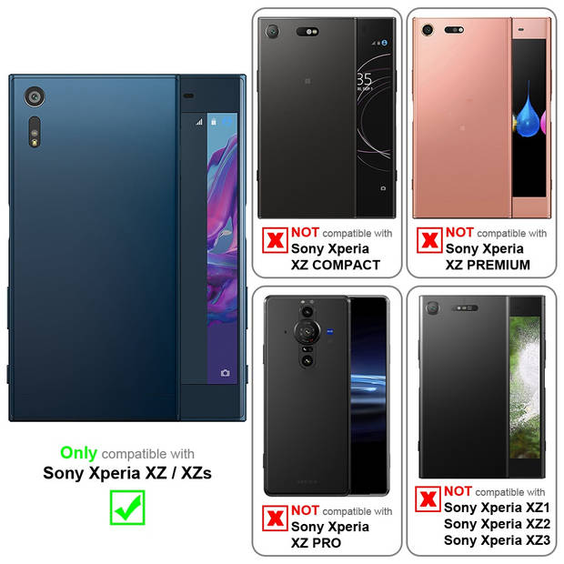 Cadorabo Hoesje geschikt voor Sony Xperia XZ / XZs in APPEL ROOD - Beschermhoes Case magnetische sluiting Cover